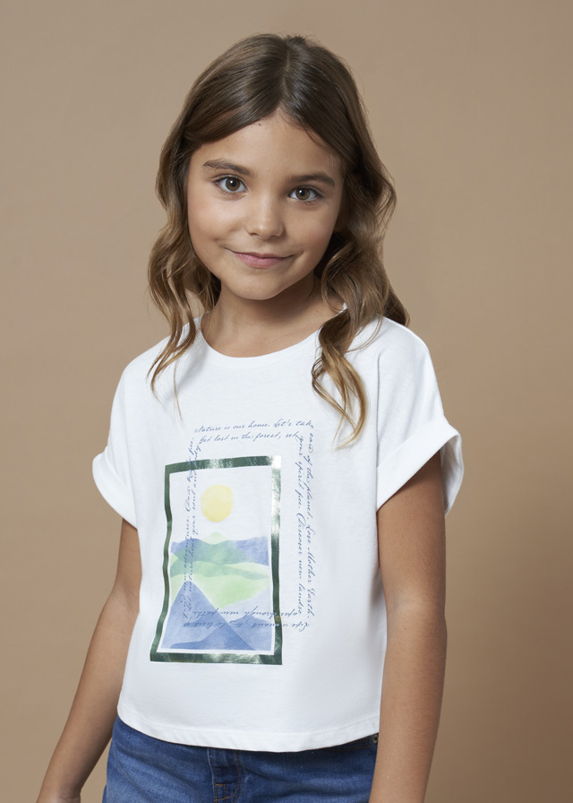 detail Dívčí tričko s potiskem MAYORAL